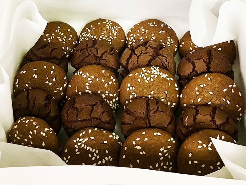 Cocoa Cookies (with or without sesame seeds)