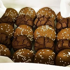 Cocoa Cookies (with or without sesame seeds)